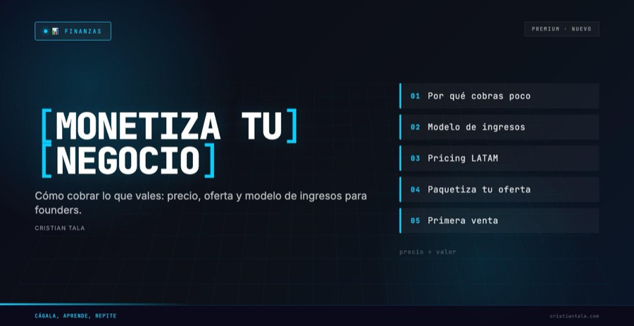 Portada del curso Monetiza tu negocio