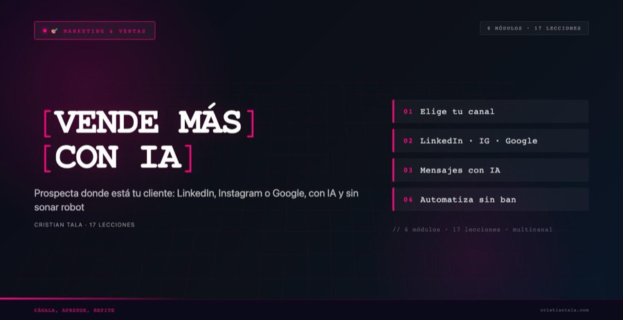 Portada del curso Vende más con IA